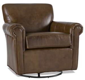 Leather Accent Chair #100SGL Swivel Glider