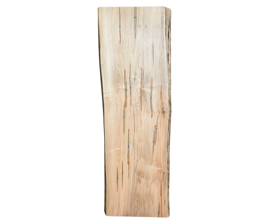 16x53 Wormy Maple Live Edge Slab $500