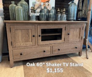 60″ Shaker Flat Wall TV Stand $1,155