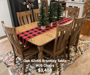 42x66 Brantley Table W/6 Chairs $3,458