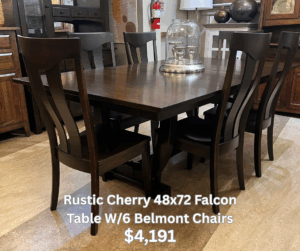 48x72 Falcon Table W/6 Belmont Chairs $4,191