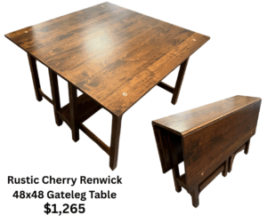 48x48 Renwick Gateleg Drop-Leaf Table $1,265