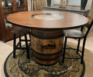 54" Jack Daniels Whiskey Barrel Pub Table $1,461