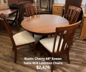 44" Round Kowan Table W/4 Lexington Chairs $2,426