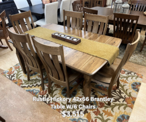 42x66 Brantley Table W/6 Brantley Chairs $3,515