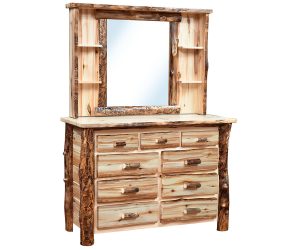 Country Classic 9 Drawer Dresser with Optional Mirror