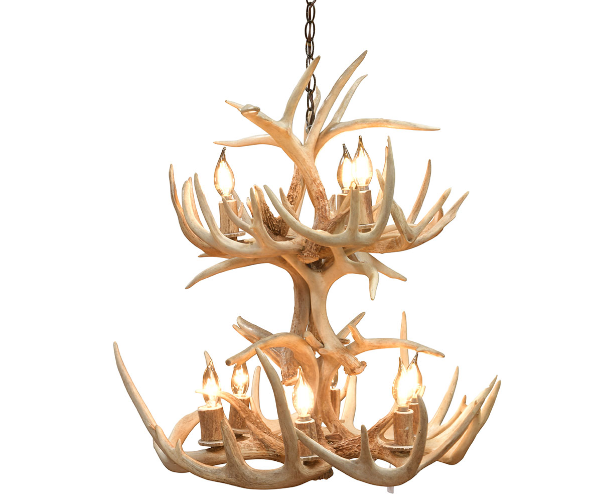 Lamp Chandelier Antler 2 Tier