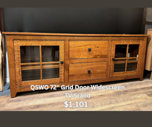 72″ Grid Door Widescreen TV Stand – $1,101